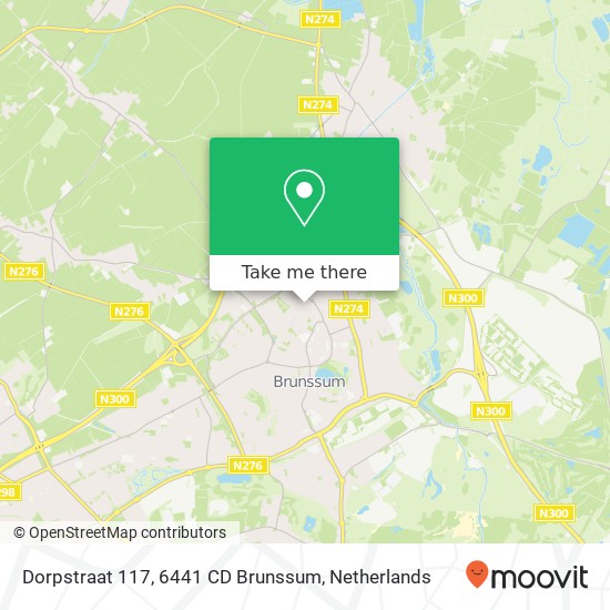 Dorpstraat 117, 6441 CD Brunssum kaart