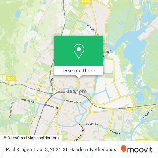 Paul Krugerstraat 3, 2021 XL Haarlem kaart