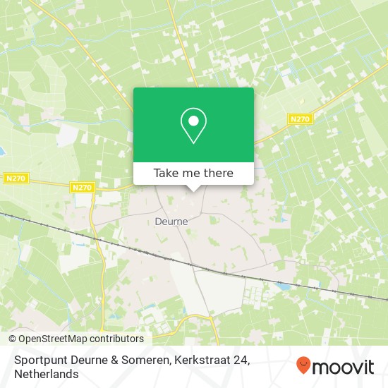 Sportpunt Deurne & Someren, Kerkstraat 24 kaart