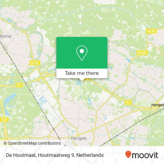 De Houtmaat, Houtmaatweg 9 kaart