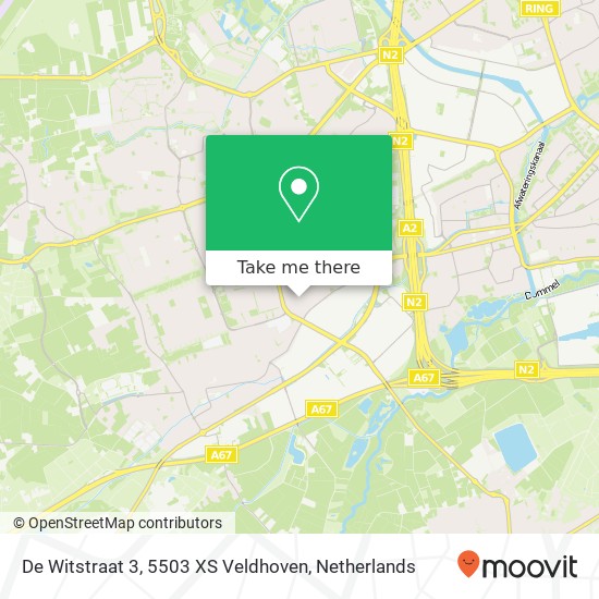 De Witstraat 3, 5503 XS Veldhoven kaart