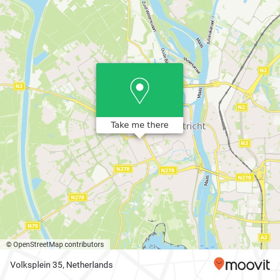 Volksplein 35, 6214 AN Maastricht kaart