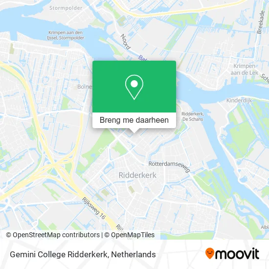 Gemini College Ridderkerk kaart