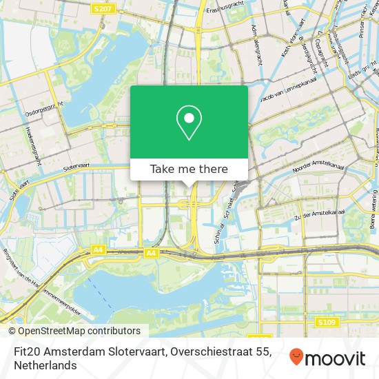 Fit20 Amsterdam Slotervaart, Overschiestraat 55 kaart