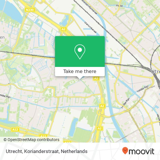 Utrecht, Korianderstraat kaart