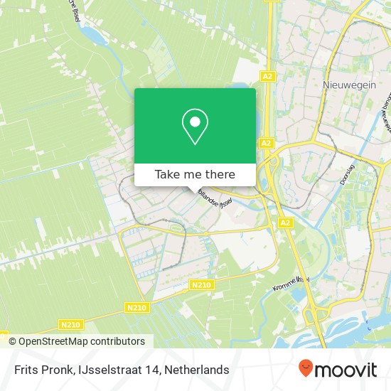 Frits Pronk, IJsselstraat 14 kaart