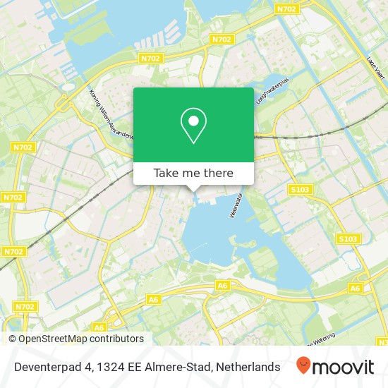 Deventerpad 4, 1324 EE Almere-Stad kaart