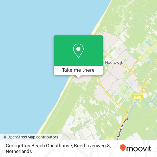 Georgettes Beach Guesthouse, Beethovenweg 8 kaart