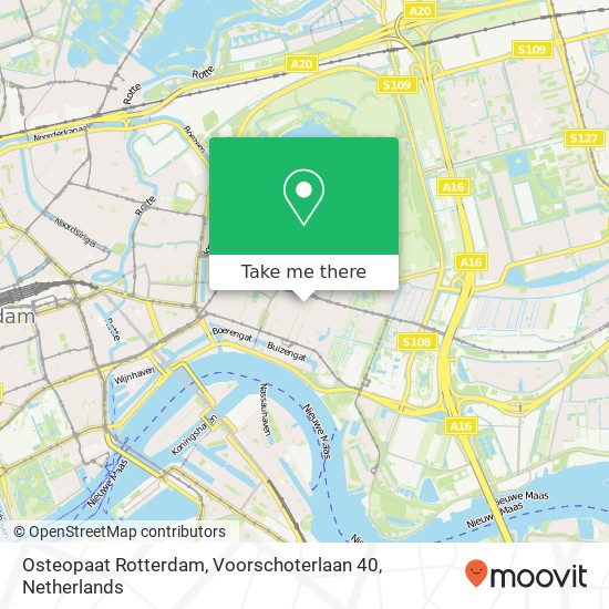 Osteopaat Rotterdam, Voorschoterlaan 40 kaart