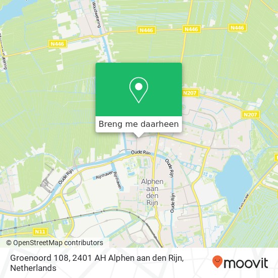 Groenoord 108, 2401 AH Alphen aan den Rijn kaart