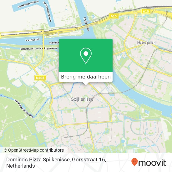 Domino's Pizza Spijkenisse, Gorsstraat 16 kaart
