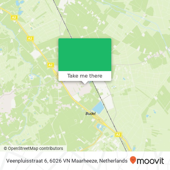 Veenpluisstraat 6, 6026 VN Maarheeze kaart