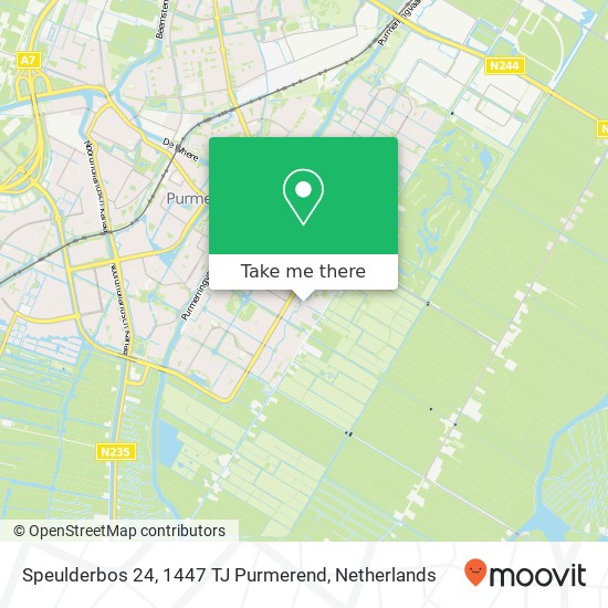 Speulderbos 24, 1447 TJ Purmerend kaart