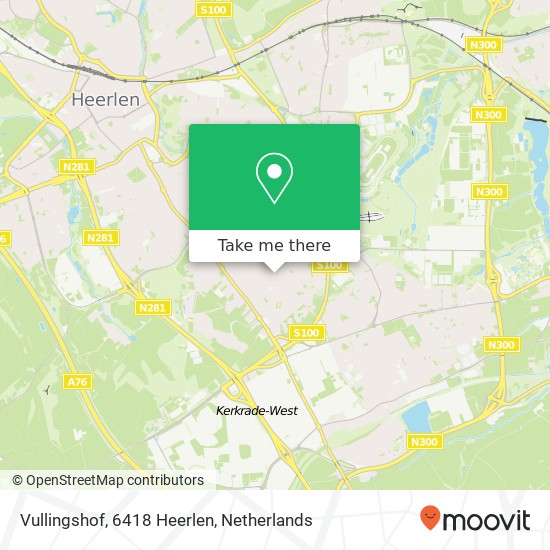 Vullingshof, 6418 Heerlen kaart