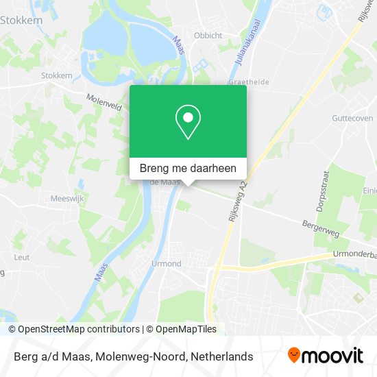 Berg a/d Maas, Molenweg-Noord kaart