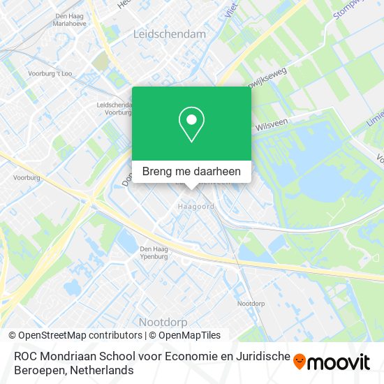 ROC Mondriaan School voor Economie en Juridische Beroepen kaart
