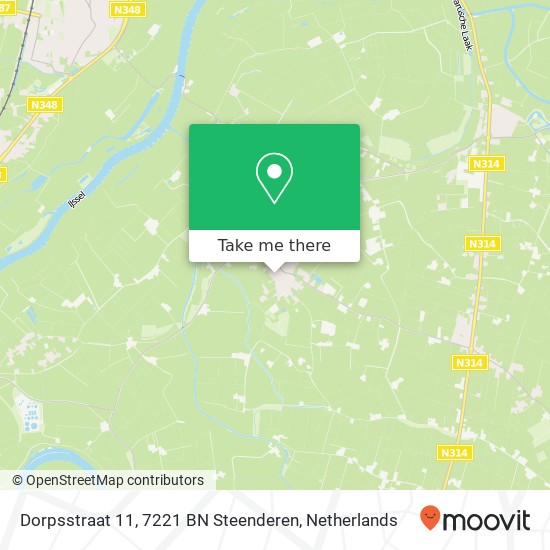 Dorpsstraat 11, 7221 BN Steenderen kaart