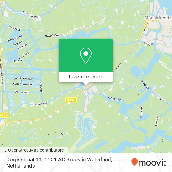 Dorpsstraat 11, 1151 AC Broek in Waterland kaart