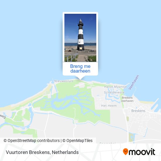 Vuurtoren Breskens kaart