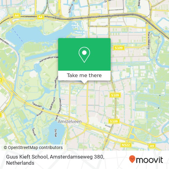 Guus Kieft School, Amsterdamseweg 380 kaart