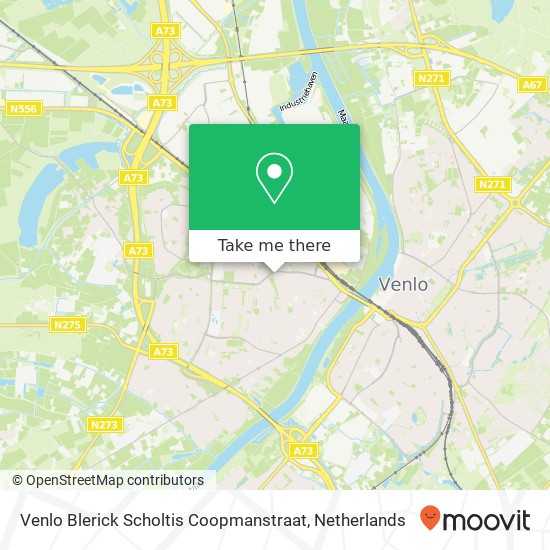 Venlo Blerick Scholtis Coopmanstraat kaart