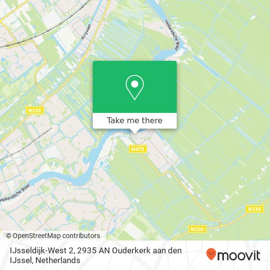 IJsseldijk-West 2, 2935 AN Ouderkerk aan den IJssel kaart