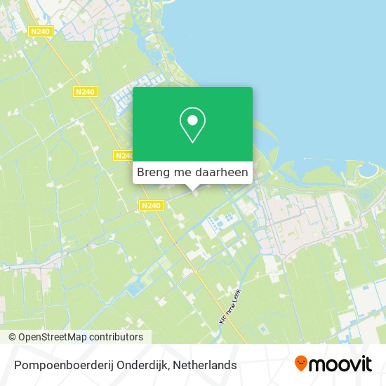 Pompoenboerderij Onderdijk kaart