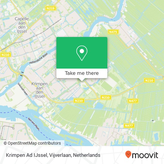 Krimpen Ad IJssel, Vijverlaan kaart