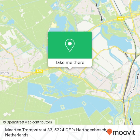 Maarten Trompstraat 33, 5224 GE 's-Hertogenbosch kaart