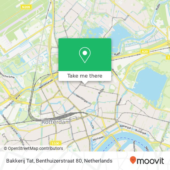 Bakkerij Tat, Benthuizerstraat 80 kaart