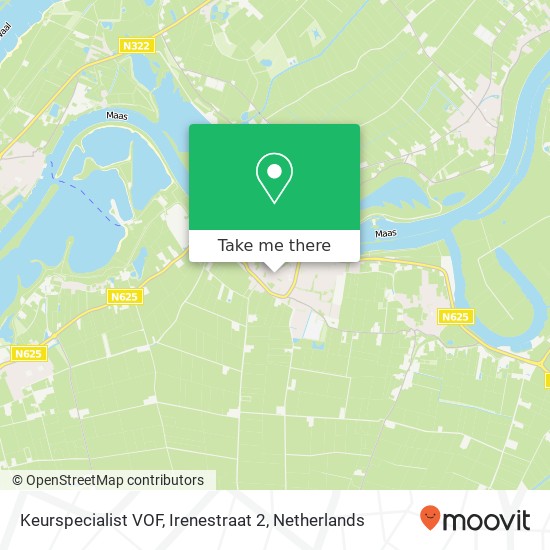 Keurspecialist VOF, Irenestraat 2 kaart