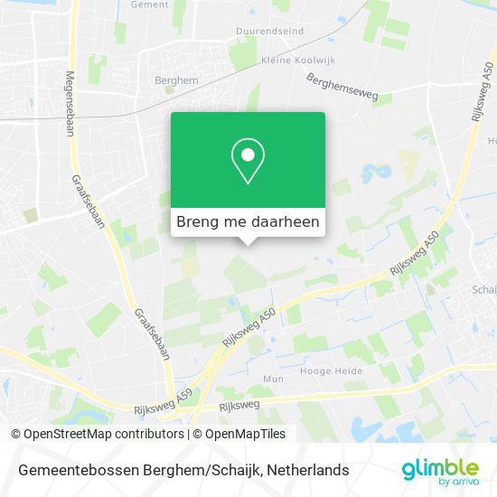 Gemeentebossen Berghem/Schaijk kaart