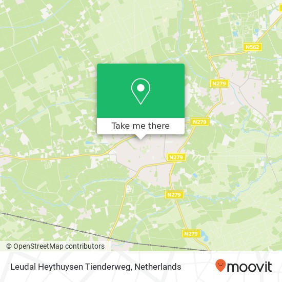 Leudal Heythuysen Tienderweg kaart