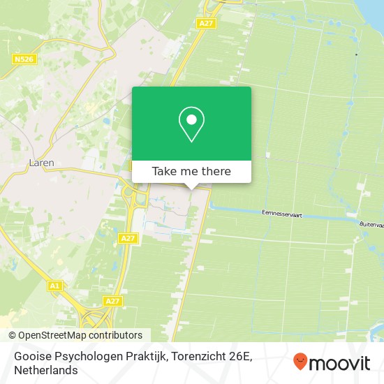 Gooise Psychologen Praktijk, Torenzicht 26E kaart