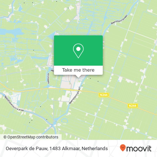 Oeverpark de Pauw, 1483 Alkmaar kaart