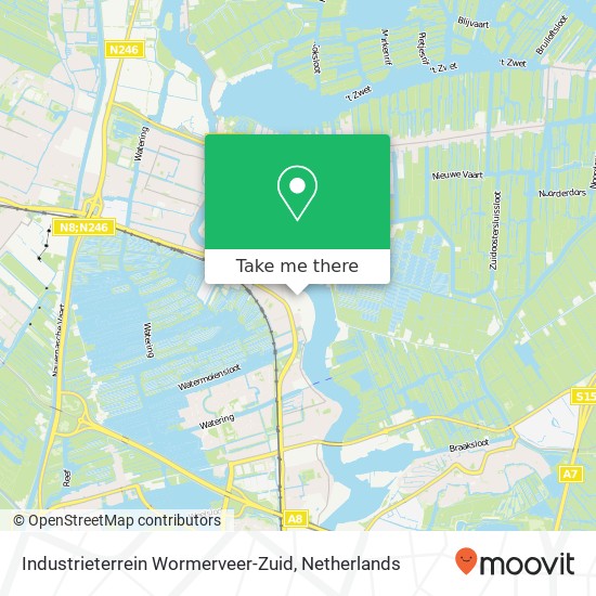 Industrieterrein Wormerveer-Zuid kaart