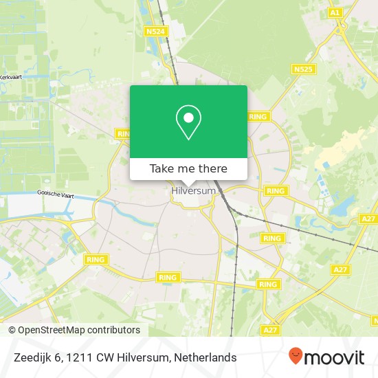 Zeedijk 6, 1211 CW Hilversum kaart