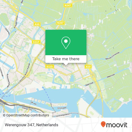 Werengouw 347, 1024 NX Amsterdam kaart