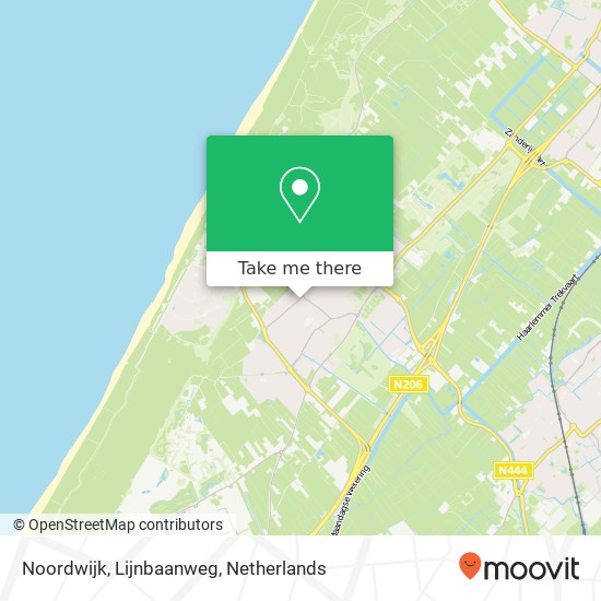 Noordwijk, Lijnbaanweg kaart