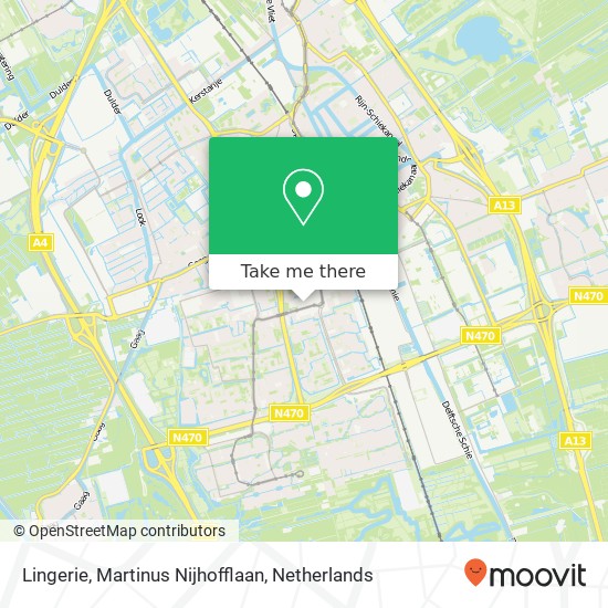 Lingerie, Martinus Nijhofflaan kaart