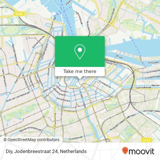 Diy, Jodenbreestraat 24 kaart