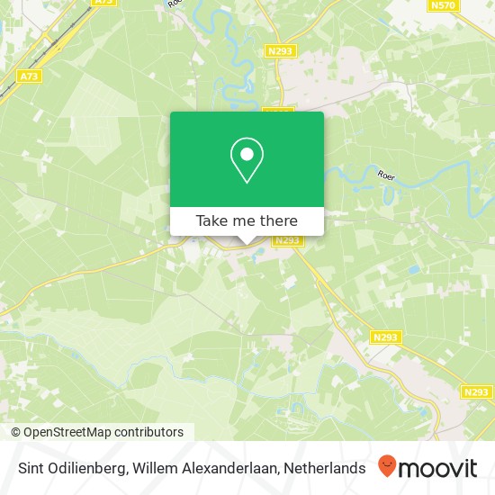 Sint Odilienberg, Willem Alexanderlaan kaart