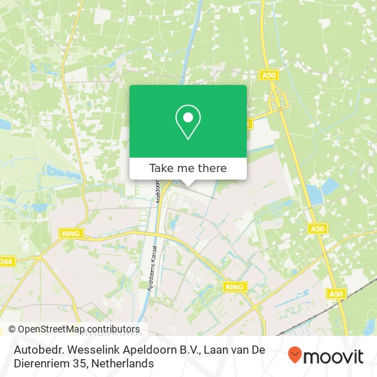 Autobedr. Wesselink Apeldoorn B.V., Laan van De Dierenriem 35 kaart