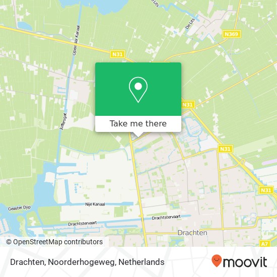 Drachten, Noorderhogeweg kaart