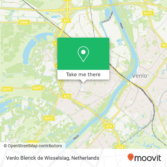 Venlo Blerick de Wisselslag kaart