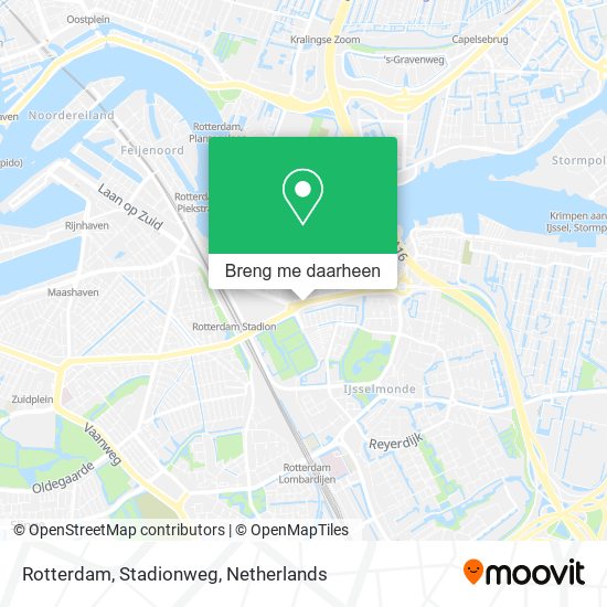 Rotterdam, Stadionweg kaart