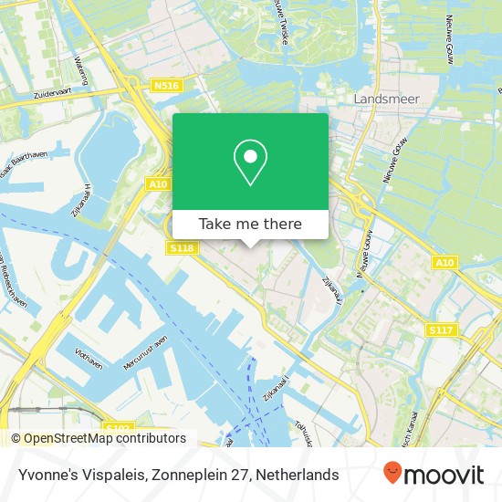 Yvonne's Vispaleis, Zonneplein 27 kaart