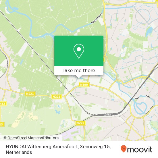 HYUNDAI Wittenberg Amersfoort, Xenonweg 15 kaart