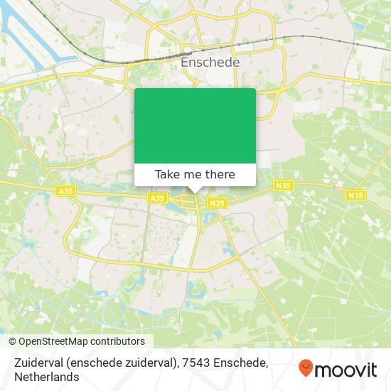 Zuiderval (enschede zuiderval), 7543 Enschede kaart