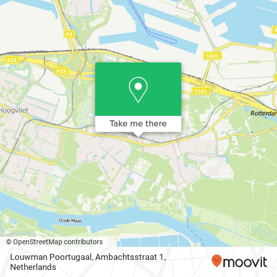 Louwman Poortugaal, Ambachtsstraat 1 kaart